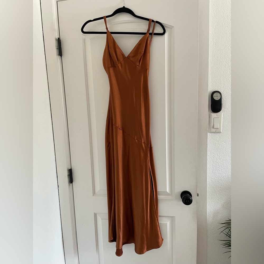 Selfie Leslie Rust Midi Dress